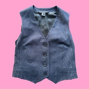 Marc Jacobs Navy Blue Pinstripe Vest